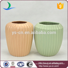 YSv0137-0 moderno cerâmica pequeno verde ou flor de vaso laranja para decoração